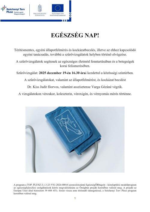 EGÉSZSÉG NAP! Viszákon